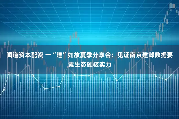闻道资本配资 一“建”如故夏季分享会：见证南京建邺数据要素生态硬核实力